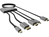 Sandberg 509-21 adaptador de cable de vídeo 2 m HDMI tipo A (Estándar) DisplayPort + Mini DisplayPort + HDMI + USB Type-C Negro