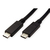 ROLINE GREEN 11.44.9052-20 USB-kabel 0,5 m USB 3.2 Gen 2 (3.1 Gen 2) USB C Zwart