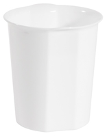 Tischabfallbehälter aus weißem SAN-Kunststoff, stapelbar Durchmesser: 13 cm,