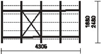 Kragarmregal H1980xB4305xT400mm 4 Felder doppels.Trgf.11000kg BIT: Detailansicht 1