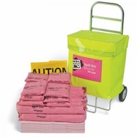 Notfall-Kit Chemikalien-Notfall-Set, PIG HAZMAT, Trolley-Wagen, absorbiert 52l/Kit