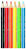 Kredki ołówkowe KEYROAD Mini, trójkątne, 6szt., mix kolorów