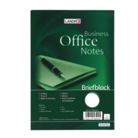 LANDRÉ Office A5 kopfgeleimter Briefblock, blanko, 50 Blatt, grün