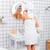 Relaxdays Waschbeckenunterschrank, 2 Fächer, Siphon-Aussparung, Seilgriffe, Badezimmerschrank, HBT 60 x 60 x 30 cm, weiß