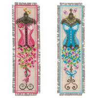 Counted Cross Stitch Kit: Bookmark: Vintage Mannequins: (Set of 2)