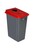 Probase Internal Recycling Bin - 80 Litre Capacity - Yellow Lid with Square Aperture