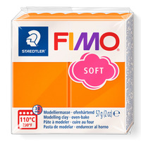 FIMO® soft 8020 Ofenhärtende Modelliermasse, Normalblock mandarine