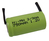 VHBW rechargeable battery 2/3AA with soldering lug in U-shape, NiMH, 1.2V, 750mAh