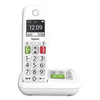 GIGASET Téléphone sans fil E290 Solo Blanc avec répondeur S30852-H2921-N102 avec répondeur