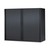 MT INTERNATIONAL Armoire basse métal monobloc Corps et Rideaux Noir 2 tablettes - Dim. 120x105x43 cm