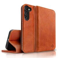 NALIA Genuine Leather Flip-Case compatible with Samsung Galaxy S23 Cover, 360 Degree Full Coverage, RFID Protection Book-Case with Card Slots, Reinforced Shockproof, Kick-Stand ...