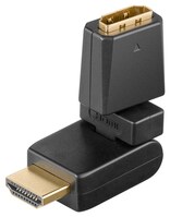 HDMI+-Adapter, HDMI+ A-Buchse > HDMI+ A-Stecker abwinkelbar