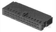 Buchsengehäuse, 50-polig, RM 2.54 mm, gerade, schwarz, 1-102387-0