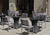 Stuhl Tailor ohne Armlehne; 48x57x84 cm (BxTxH); Sitz anthrazit, Gestell silber;