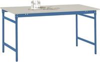 Manuflex BB3031.5007 Helyhez kötött BASIS oldalsó asztal melamin asztallaplal ragyogó kék RAL 5007, szélesség x magasság: 1250 x 600 x 780 mm Briliáns kék (RAL