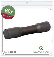 Quadrios 22C468 Ütközős összekötő Zsugorcsővel 2.5 mm² 4 mm² Teljesen szigetelt Fekete 1 készlet