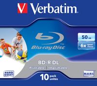 BD-R Double Layer 50GB 6X w. inkjet print. No ID,10 Pack