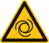 Sicherheitskennzeichnung - Warnung vor automatischem Anlauf, Gelb/Schwarz