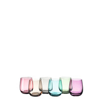 LEONARDO Trinkglas SORA Set aus 6 bunt sortierten Wassergläsern, Ø 7 cm, Höhe 10 cm, 6er Set, spülmaschinenfest, 047289Freisteller