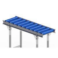 Light duty roller conveyor, steel frame with plastic rollers
