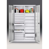 Storage cupboard made of sheet steel