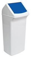 Abfallbehälter mit schwenkbarer Einwurfklappe im Deckel, Volumen 40 l, BxTxH 366