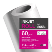Inkjetpapier-Rolle 914mm x 60m 60g/qm weiß