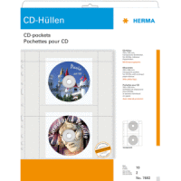 CD-Hüllen transparenter Folie inkl. Papierhüllen VE=10 Stück