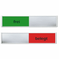 Frei-/Belegt-Anzeiger grün/rot 180x36mm Aluminium