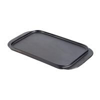 Vogue Reversible Double Griddle Made of Cast Iron with Ribbed Flat Sides 48x26cm