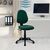 Three lever operator office chair, without arms, green