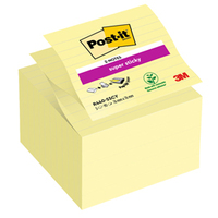 Ricarica foglietti Post it® Super Sticky - R440-SSCY - a righe - 101 x 101 mm - giallo Canary™ - 90 fogli - Post it®