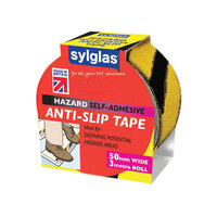 Sylglas 8620045 Anti-Slip Tape 50mm x 3m Black & Yellow Hazard
