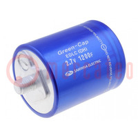 Supercondensateur; 1200F; 2,7VDC; 0÷20%; Ø60x74mm; Ifsm: 955A; EDLC