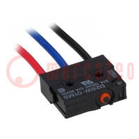 Microswitch SNAP ACTION; 0.1A/125VAC; 0.1A/30VDC; without lever
