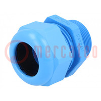Cable gland; with long thread; M32; 1.5; IP68; polyamide; blue