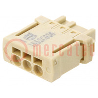 Plug; Connector: wire-board; har-flexicon®; 2.54mm; ways: 3; tinned