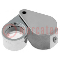 Folding magnifier; Mag: x6; Lens: Ø15mm; 35x20x15mm