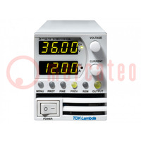 Power supply: programmable laboratory; Ch: 1; 0÷100VDC; 0÷4A; 400W
