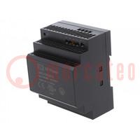Power supply: switched-mode; for DIN rail; 100W; 12VDC; 7.5A; 88%