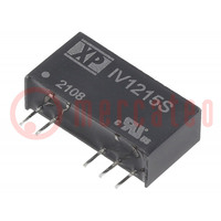 Converter: DC/DC; 1W; Uin: 12V; Uout: 15VDC; Uout2: -15VDC; Iout: 33mA