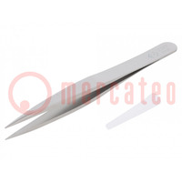 Tweezers; 123mm; for precision works; Blade tip shape: sharp