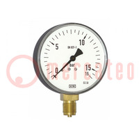 Manometer; -1÷0bar; Class: 1.6; 100mm; Temp: -40÷60°C; IP54; 111.20