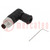 Connector: M8; male; PIN: 3; angled 90°; for cable; plug; 4A; IP67