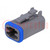 Connector: wire-wire; PX0; female; plug; for cable; PIN: 4; grey