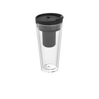Artikelbild Insulated cup "Mocha" with tea strainer, transparent/black