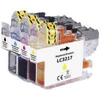 RENKFORCE INK SET REMPLACE BROTHER LC-3217 (LC3217VALDR) COMPATIBLE NOIR, CYAN, MAGENTA, JAUNE RF-I-B-LC3217BKCMY4PK RF-5655922