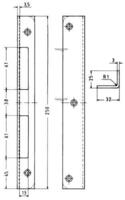 Winkel-Schließblech DIN rechts Nr. 15-3E hell verzinkt