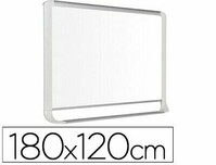 Pizarra blanca lacada magnética (180x120 cm) con marco de aluminio de Bi-Office