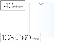 FUNDA PORTA DOCUMENTO PVC 108X160 MM (140 MICRAS) TRANSPARENTE DE ESSELTE -100 UNIDADES